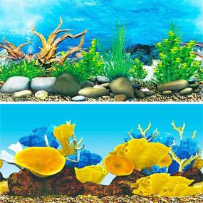 img 4 attached to Marine Background Seabed Aquarium 15（Inch）
