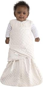 img 3 attached to 🍼 HALO Sleepsack Swaddle: Adjustable Wearable Blanket, Cream Plush Dots, Small 3-6 Months, TOG 3.0