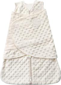 img 2 attached to 🍼 HALO Sleepsack Swaddle: Adjustable Wearable Blanket, Cream Plush Dots, Small 3-6 Months, TOG 3.0