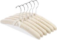 👕 whitmor canvas padded hangers - set of 6, length 16", width 15", height 2 логотип