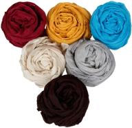 🧣 bmc fancy crinkle shawl scarf fashion scarves for women: mixed color lot, cotton material logo