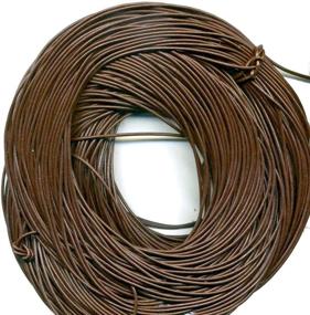 img 1 attached to 10 Meter Roll (10.94 Yards) of Greek Leather Cord in Brown, 2 mm Thickness