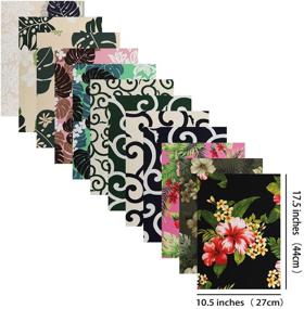 img 1 attached to 🌺 Set of 12 Hawaii Style Pre-Cut Quilting Fabric Fat Eighths - 100% Cotton Craft Bundle for DIY Craft Sewing - 17.5 x 10.5 inches (44 x 27 cm) - Various Patterns Included