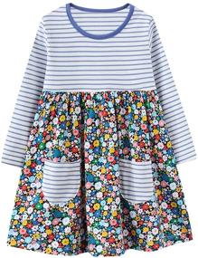 img 4 attached to UnionKK Casual Cotton Outfit Dresses Apparel & Accessories Baby Girls in Clothing
