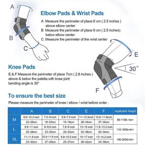 img 3 attached to Knee Pads Set - WIRESDOM 6 In 1 Protective Gear Set Knee Pads Elbow Pads And Wrist Guards For Kids Youth Adults Men And Women (Gray