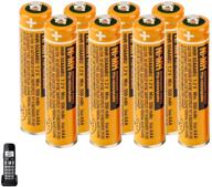 🔋 panasonic cordless phone battery - 8 pack 550mah nimh aaa rechargeable batteries (1.2v hhr-55aaabu) logo