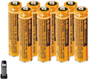 img 4 attached to 🔋 Panasonic Cordless Phone Battery - 8 Pack 550mAh Nimh AAA Rechargeable Batteries (1.2V HHR-55AAABU)