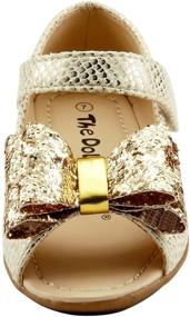 img 3 attached to 👠 Doll Maker Glitter Bow Sandal Shoes and Flats for Girls