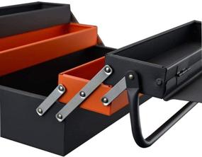 img 3 attached to 🔧 Edward Tools Portable Metal Tool Box with 3 Level Fold Out Organizer Storage: Heavy Duty Frame, Smooth Cantilever Latches, Rust/Scratch Resistant Finish, Hand Carry