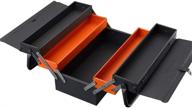 🔧 edward tools portable metal tool box with 3 level fold out organizer storage: heavy duty frame, smooth cantilever latches, rust/scratch resistant finish, hand carry logo