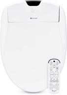 🚽 brondell swash 1400 luxury bidet toilet seat: the ultimate white round toilet upgrade with dual stainless-steel nozzles, nozzle clean+ & warm air dryer – featuring ambient nightlight logo