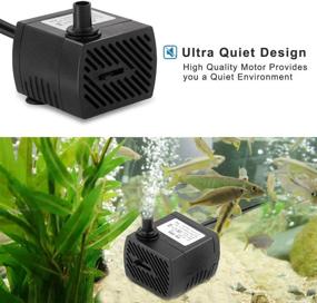 img 2 attached to FREESEA 95 GPH 4W Ultra Quiet Mini Submersible Pump for Aquariums, Fish Tank, Pond, Fountain - Efficient Water Pump