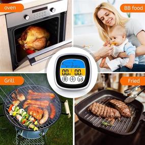 img 3 attached to Facebox Instant Read Meat Thermometer: Perfect for Cooking, Grilling, LCD Display, Dual Probe & Timer!