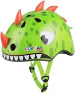 🦖 protective and fun: kids bike helmet with lovely green dinosaur design for ages 2-5 years - ideal for balance cars, trikes, scooters, bikes, and outdoor sports logo