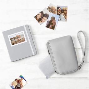 img 1 attached to Crystal HP Original Sprocket Wallet Case - Portable Photo Printer Protective Soft Case With Side Pocket And Wrist Strap - Gray + 60 Prints