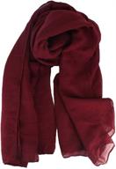 🧣 pure color soft cotton hemp silk infinity scarf: the ultimate travel sunscreen pashmina shawl for women logo