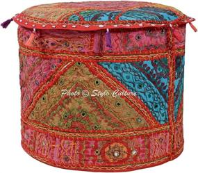 img 2 attached to Stylo Culture Traditional Patchwork Embroidered Home Decor