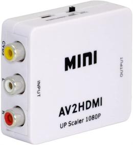 img 1 attached to Улучшенный аудио-видео преобразователь Enhanced PP702082826744 AV CVBS 3RCA в HDMI UPscaler 1080P 720P Mini Composite Converter Adapter