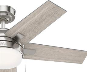 img 2 attached to 🔵 51839 Brushed Nickel Bartlett Ceiling Fan by Hunter Fan Company - 44