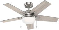 🔵 51839 brushed nickel bartlett ceiling fan by hunter fan company - 44 логотип