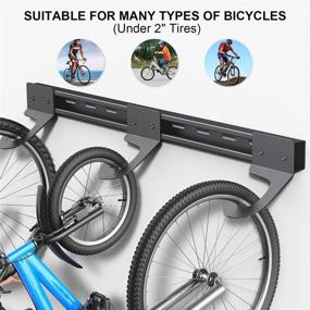 img 1 attached to 🚲 UZOPI Bike Rack Garage: Wall Mount Hanger for 3 Bicycles with Heavy Duty Tools Storage Hooks – Space Saving Solution