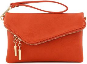 img 3 attached to 👛 Women's Envelope Wristlet Clutch with Crossbody Chain - Handbags, Wallets, and Crossbody Bags