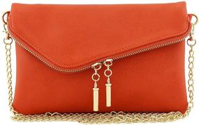 img 4 attached to 👛 Women's Envelope Wristlet Clutch with Crossbody Chain - Handbags, Wallets, and Crossbody Bags