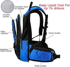 img 1 attached to Mubasel Gear Insulated Hydration Backpack Pack with 2L BPA-Free Bladder - Ideal for Running, Hiking, Cycling, Camping