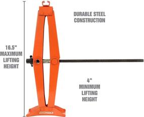 img 2 attached to 🔧 OEMTOOLS 24799 Scissor Jack: 2 Ton Tire Jack for Cars | 4-16.5 Inch Lifting Height | 360° Rotation Saddle & Reversible Ratcheting Wrench