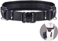 📷 versatile camera waist belt with adjustable d-rings for securely hanging tripod, flashlight, water bottle & more photography accessories - ideal for outdoor photographers - universal pack strap logo