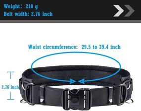 img 2 attached to 📷 Versatile Camera Waist Belt with Adjustable D-Rings for Securely Hanging Tripod, Flashlight, Water Bottle & More Photography Accessories - Ideal for Outdoor Photographers - Universal Pack Strap