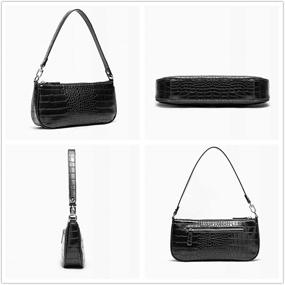 img 2 attached to TOBOTO Classic Shoulder HandBags Crocodile