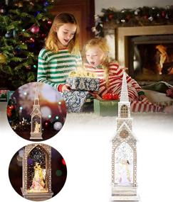 img 1 attached to Глобус рождественских украшений, христианское блестящее украшение, Рождество