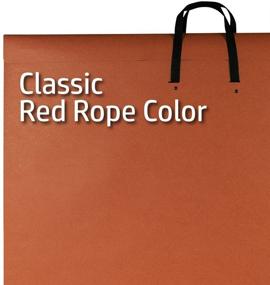 img 2 attached to 📁 Classic Red Rope Paper Artist Portfolio with Soft Woven Handle - Star Products 216H, 14"x 20