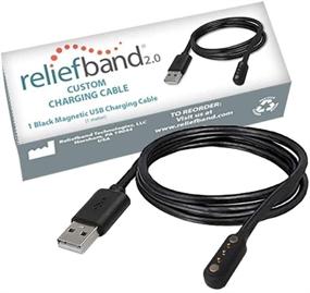 img 1 attached to 🔌 Кабель для зарядки Reliefband Premier с USB для запястья - Быстрая зарядка (1 метр / 3 фута, черный)