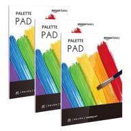 📦 9x12 tape bound palette pad, 40 sheets, 3 pack - amazon basics logo