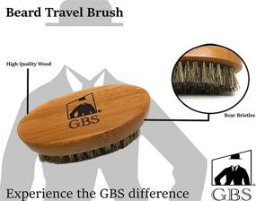 img 2 attached to 🧔 Premium G.B.S Beard Brush: Boar Bristles & Firm Wooden Made- Perfect for Grooming & Softening Facial Hair. Get a Stylish & Professional Beard!