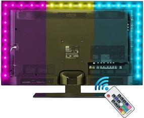 img 4 attached to 📺 Enhance Your TV Viewing Experience with Vansky Bias Lighting: 6.6ft RGB LED Strip Lights for 40-60 inch TVs, USB Powered, RF Remote Control