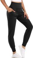 👖 leinidina women's jogger pants: high waist, tapered fit, pockets, perfect for casual loungewear & track leggings logo