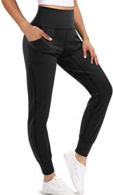 img 4 attached to 👖 LEINIDINA Women's Jogger Pants: High Waist, Tapered Fit, Pockets, Perfect for Casual Loungewear & Track Leggings