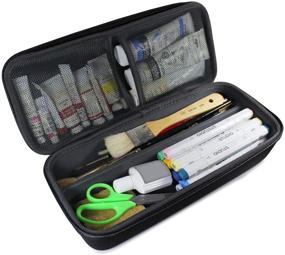 img 4 attached to 🎨 TUDIA EVA Hard Storage Case Organizer with Hand Carry Handle for Art Supplies, Paint Brushes, Markers, and Sketching Supplies [CASE ONLY]