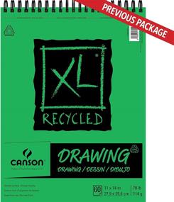 img 3 attached to 📒 Canson XL Series Recycled Drawing Paper Pad - 11x14 Inch, Top Wire Bound - 70lb, 60 Sheets