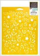 🎨 enhance artistic creations with delta creative stencil mania stencils: 7x10-inch stars and swirls designs logo