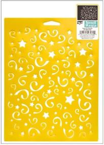 img 1 attached to 🎨 Enhance Artistic Creations with Delta Creative Stencil Mania Stencils: 7x10-Inch Stars and Swirls Designs