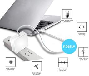 img 1 attached to 🔌 Высокоэффективный зарядное устройство для стены USB Type C PD мощностью 65 Вт для HP/Acer/LG/Samsung Mate Book/ Lenovo US/Can/Mex - специально разработано для ноутбуков/планшетов с USB Type C
