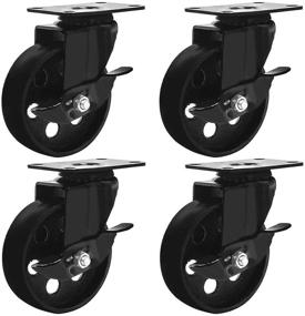 img 4 attached to High Gauge FactorDuty Swivel Caster Wheels