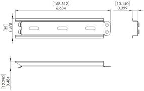 img 1 attached to Legrand Cable Management, Half Width Din Rail Mounting Bracket - 35mm Width, 6 Inches (AC1043)