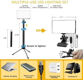 img 2 attached to 🎥 Улучшите свои видеоконференции с регулируемым штативом и клипом: Видео конференционное освещение для веб-камеры, зум-вызовов и студийного освещения