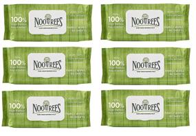 img 4 attached to 🌿 NooTrees Bamboo Family Wipes: Ecofriendly, Hypoallergenic & Ultra Absorbent - 6 Pack!