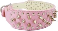 🐶 benala spiked studded leather dog collar – 2 inch width for medium to large breeds such as pitbull, mastiff, and boxer logo